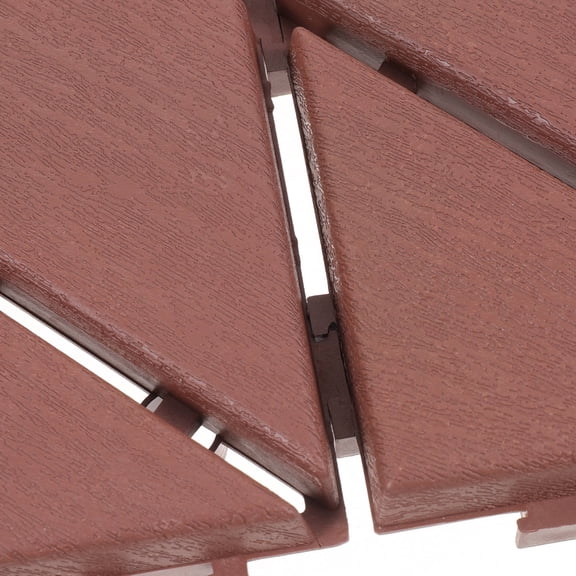 YOSADIER 4-Pack Plastic Deck Tiles in Coffee Color for Outdoor Patio, Balcony, Walkway