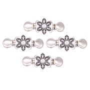 YOSADIER 4Pcs Shawl Connection Buckles Rustic Alloy Sweater Clips for Formal Casual Wear