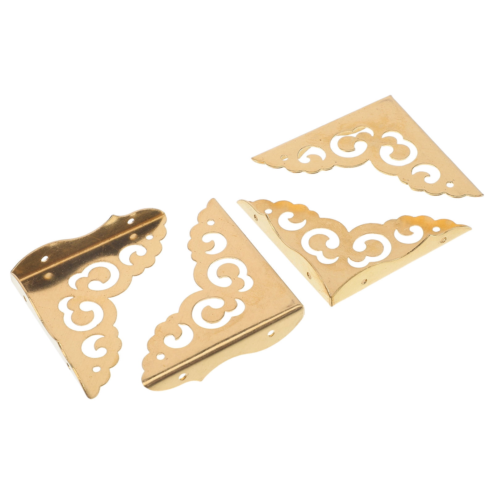 YOSADIER 4Pcs Decorative Brass Corner Braces for Furniture and Wooden ...