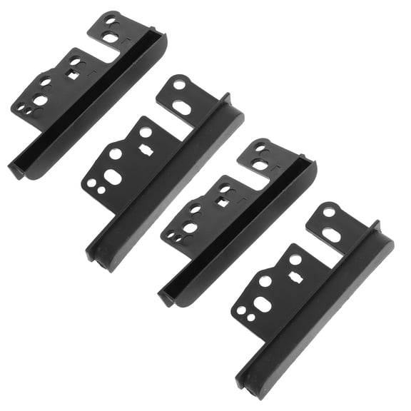 YOSADIER 4Pcs Double Din Radio Mounting Installation Bracket Kit Black Stereo Dash Frame