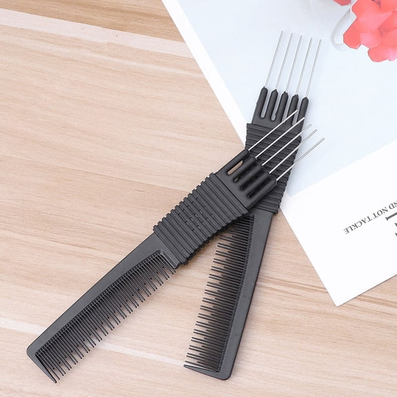YOSADIER 4Pcs Steel Needle Tail Comb Black Lightweight Hair Comb for Easy Hair Styling
