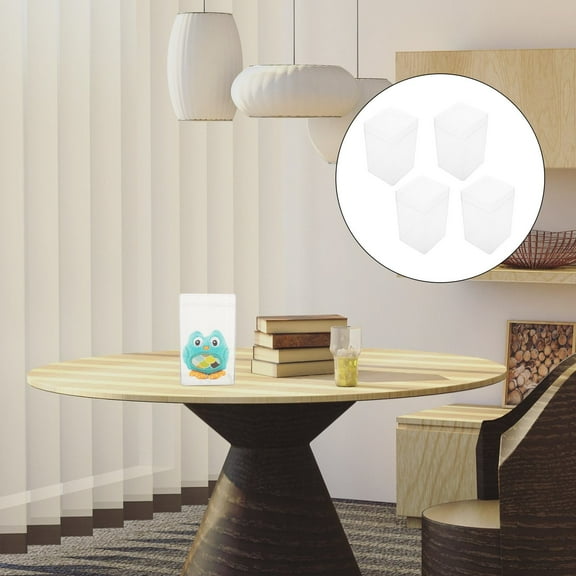 YOSADIER 4Pcs Transparent Small Box - Acrylic Square Storage Case for Collectibles