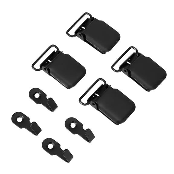YOSADIER 4Sets Black Non Slip Rug Wall Hangers Heavy Duty Clamps for Tapestry Blanket Display