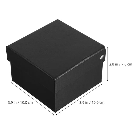 YOSADIER 4-Pack Black Necktie Boxes Elegant Paper Packaging Cases for Ties, Scarves, and Accessories Storage