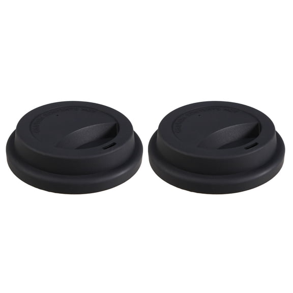 YOSADIER 4pcs Cup Lids Replacement Black Silicone Dustproof Covers for Travel
