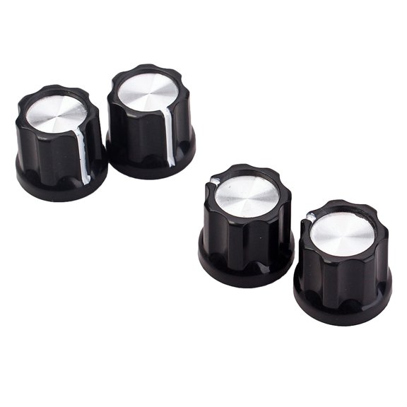 YOSADIER 4pcs Musical Instrument Upgrade Guitar Knob Control Knob Black Plastic