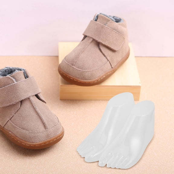 YOSADIER 5 Pairs Children Shoes Display Stands Transparent PVC Prevent Creases for Kids Shoes