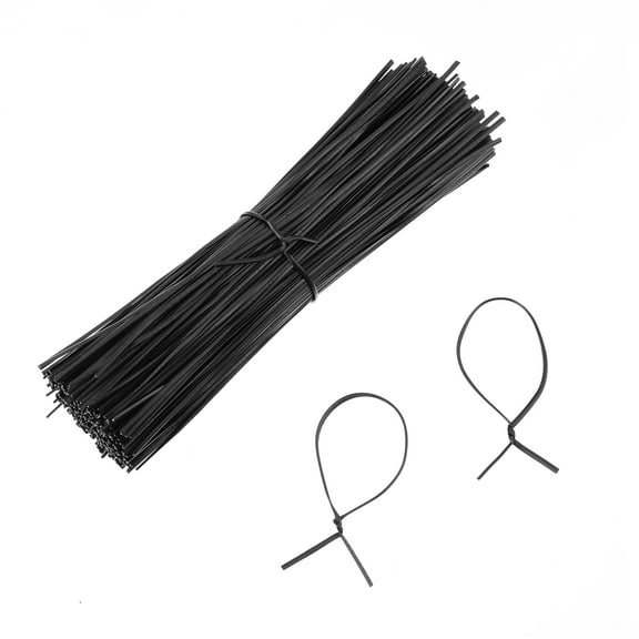 YOSADIER 500Pcs Black Cord Ties Durable Flexible Wire Organizer for Computer TV Printer Cables