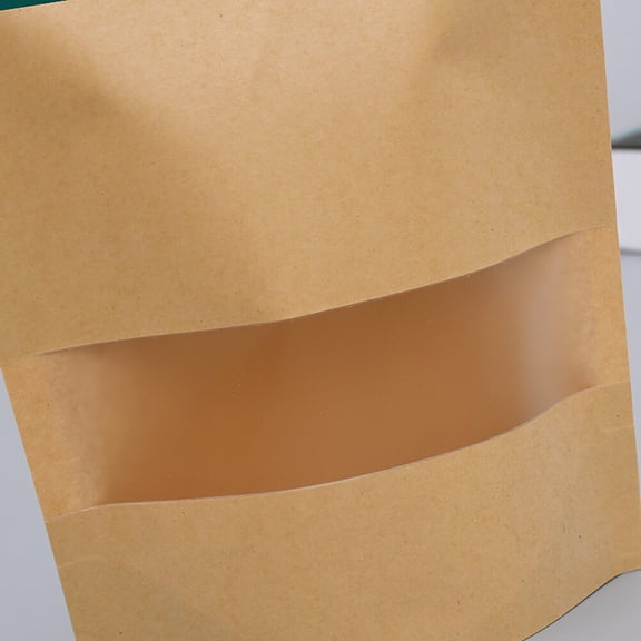 YOSADIER 50Pcs Window Paper Bag with Seal for Storing Cookies Candy and Dried Fruit