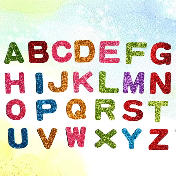 YOSADIER 52-Piece English Alphabet Wall Decals Assorted Colors Repositionable Wall Art for Kids Room Decoration