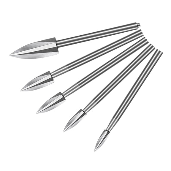 YOSADIER 5Pcs Drill Bit Set for Wood Carpentry with White Steel Material Plated Silver Finish for DIY Projects