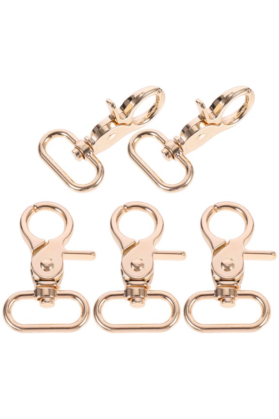 5Pcs Golden Metal Claw Clasp Snap Hook for Key Rings and Bag Strap Replacement