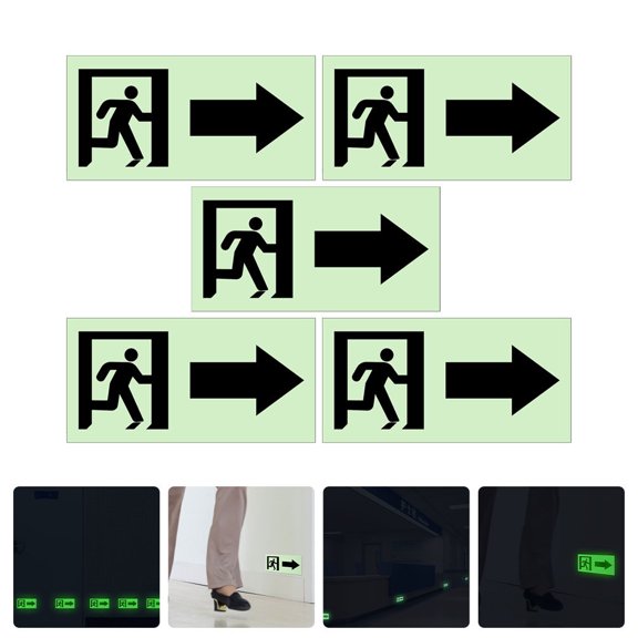 YOSADIER 5Pcs Removable Self Adhesive Wall Stickers Assorted Color Practical Arrow Guide