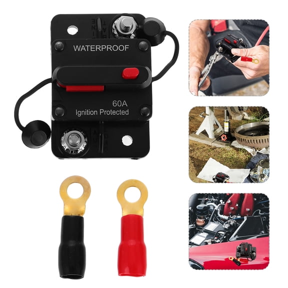 YOSADIER 60 Resettable Fuse Holder for Car Audio, RV, Boat, Marine Equipment - Zinc Alloy, Assorted Colors