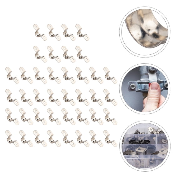 YOSADIER 66Pcs Stainless Steel Pipe Clamp U Shaped for Organizing Cylindrical Objects Pipeline Fittings