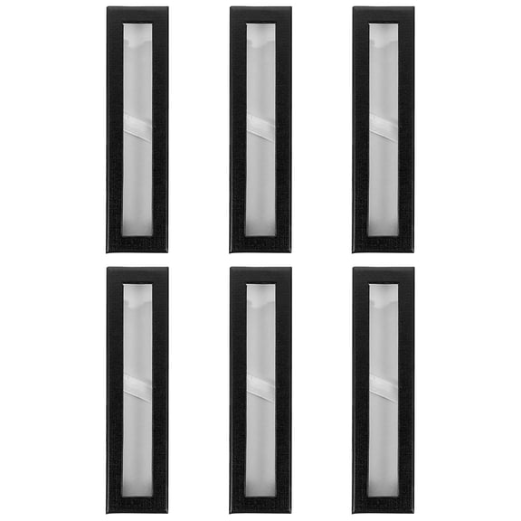 YOSADIER 6Pcs Black Pen Boxes Empty Paper Material with Transparent Display Window