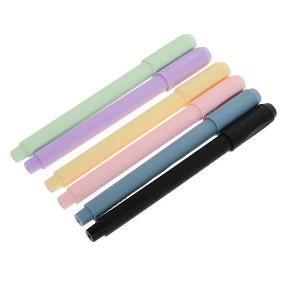 YOSADIER 6Pcs Stainless Steel Pencil Holder with Posture Correcting Feature Assorted Colors
