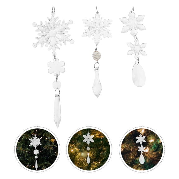 YOSADIER 6Pcs Crystal Pendant Transparent for Windows Walls and Other Places