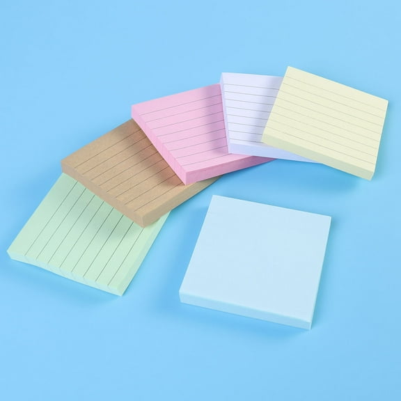 YOSADIER 6Pcs The Notepad Memo Notepads Random Color Square Reminders Office Use 2.95*2.95*0.3In