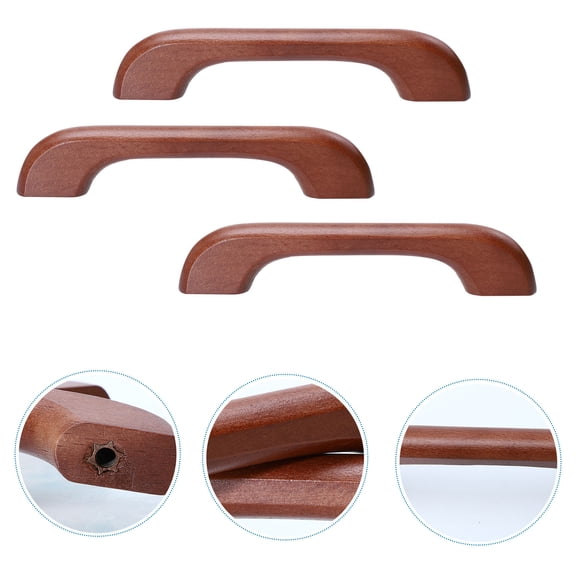 YOSADIER 6Pcs Wood Cabinet Handles Rustic Style Replacement Handle for Kitchen Bedroom Homeowners