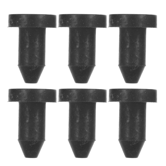 YOSADIER 6pcs Snap Handle Drain Plug Rubber Black for Boat Enthusiasts Outdoor Kayaking