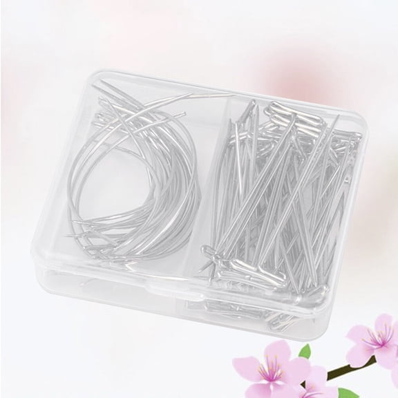 YOSADIER 70pcs Large Sewing Needles Set Silver Stainless Steel for Wig Making and Repair