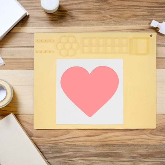 YOSADIER Hollow Love Spraying Template Yosadier White Plastic for Art and Home Use