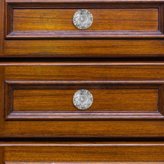 YOSADIER Set of 8 Clear Plastic Drawer Pulls with Ergonomic Design, Stylish Cabinet Handles for Home and Office Decor