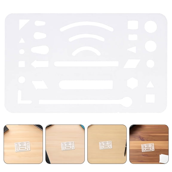 YOSADIER 8pcs Drafting Erasing Template Shield for School and Class Use Plastic