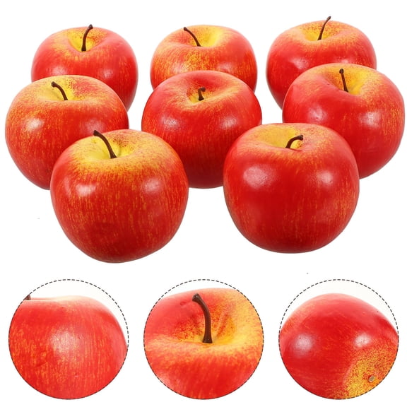 YOSADIER 8Pcs Simulated Red Apples Foam Models for Bakery Display and Party Table Decor