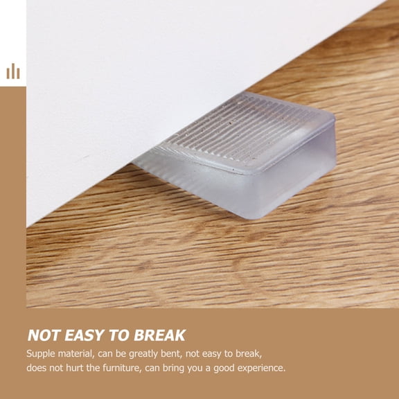 YOSADIER 8Pcs White Furniture Leveling Shims with Grooved Surface for Reliable Nonslip Home Use