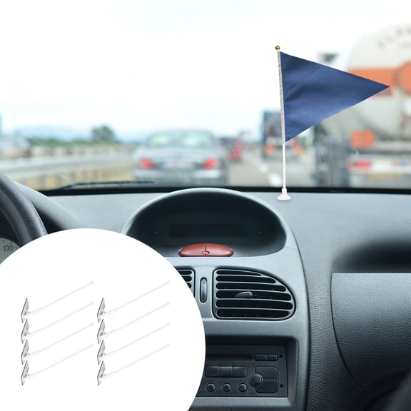 YOSADIER Car Window Flagpole Car Flag Flagpoles Plastic 8Pcs
