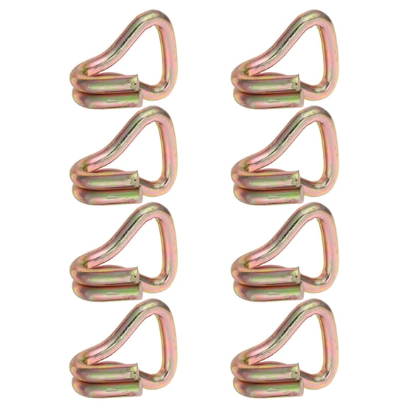 YOSADIER 8Pcs Zinc Coated Double J Hooks for 1 Inch Ratchet Straps Heavy Duty Tie Down Truck Hooks