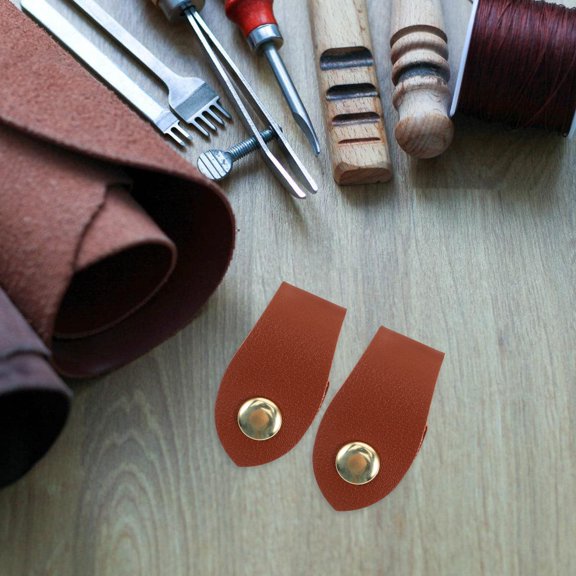 YOSADIER 8Pcs PU Snap Button Closures Brown DIY Purse Hardware for Daily Use