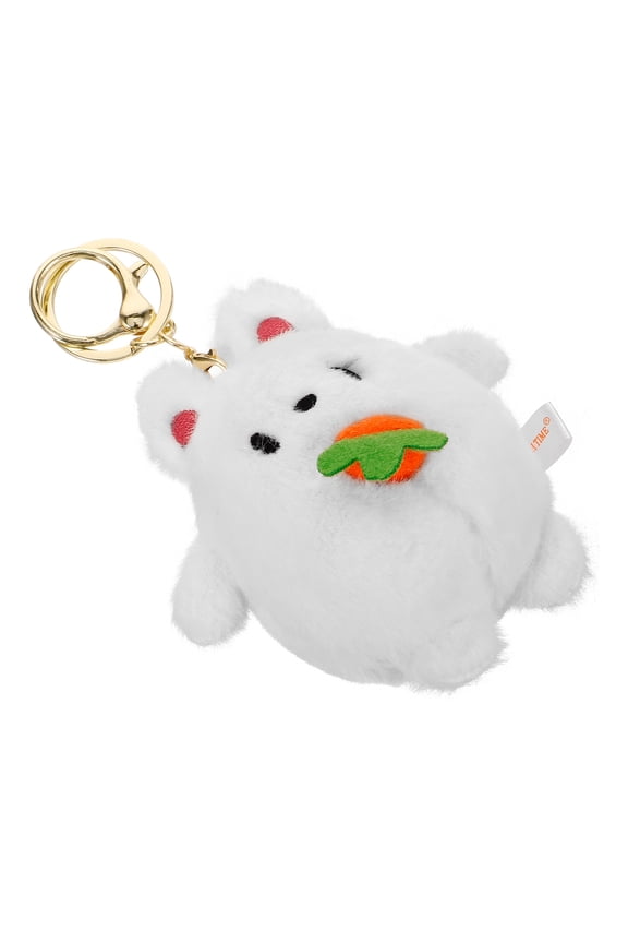 Back to School Fuzzy Keychain Backpack Charm Long Plush 1Set Cute Keyrings for Young Adults