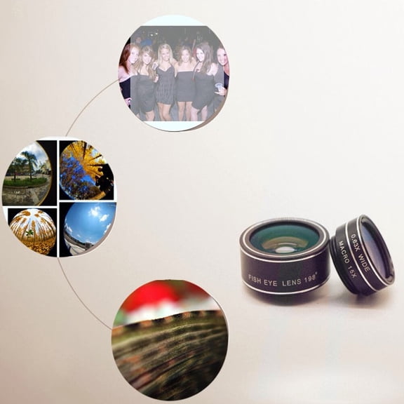YOSADIER Alluminum Alloy Smartphone Camera Lens Kit with Super Wide Angle and Macro Lens for Phone Use