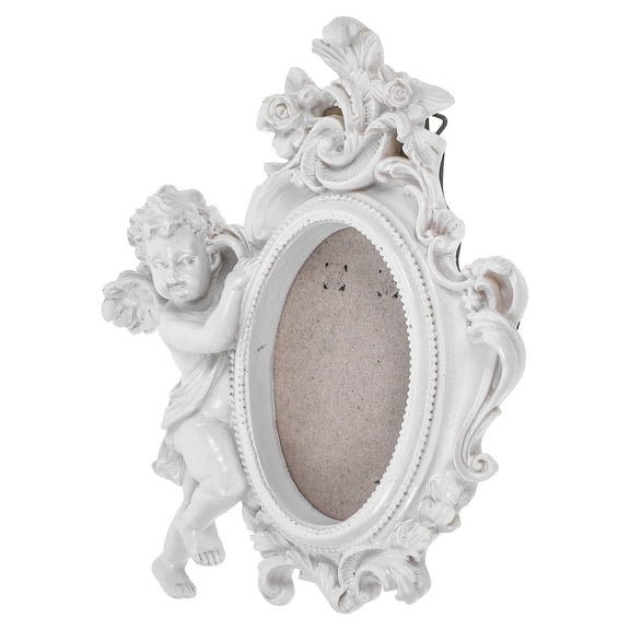 YOSADIER Elegant Photo Frame Angel Design Resin Tabletop Decor for Families 1Pack