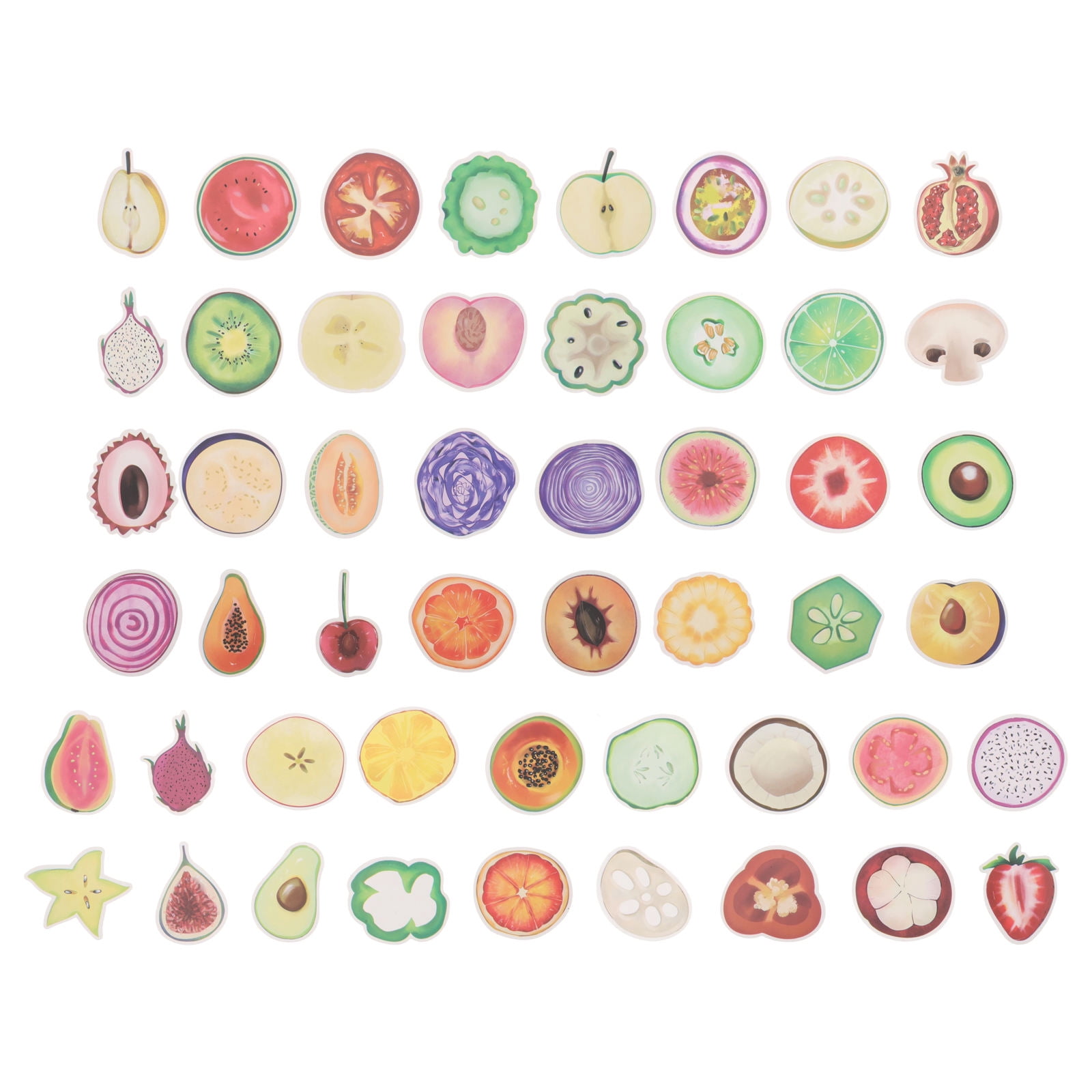 YOSADIER PVC Fruit Stickers Multi-Color Adhesive Decals for Laptop and ...