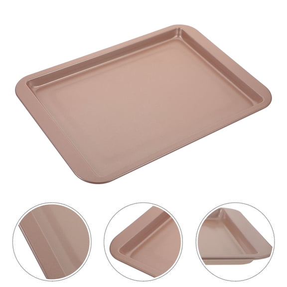 YOSADIER Baking Sheets Nonstick Cookie Pan Carbon Steel Rose Gold 1Pcs