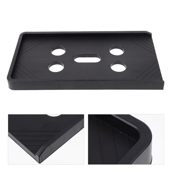 YOSADIER Black Plastic Computer Tower Holder with Wheels and Heat Vent Holes
