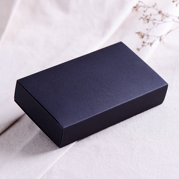 YOSADIER 20Pcs Handmade Kraft Paper Packaging Boxes Black Drawer Design for Candy Storage