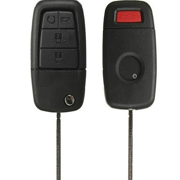 YOSADIER Folding Key Case Black 5 Buttons Durable Plastic Nylon Car Key Shell