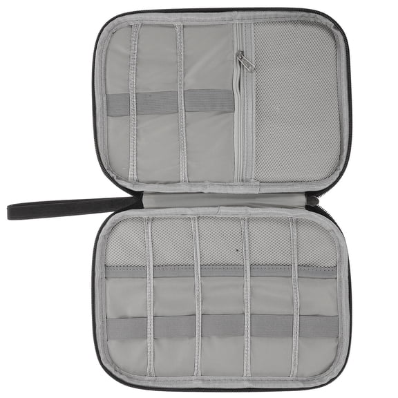 YOSADIER Portable Black Cable Management Case with Handheld Design and Lanyard for Easy Storage and Organization