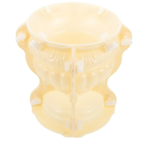 YOSADIER Cement Planter Mold Extra Large Plastic White Round for Teenagers 1Pack