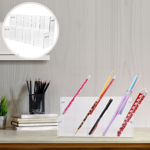 YOSADIER Pen Stand Acrylic Holder for Desk Storage with Ample Space for Markers