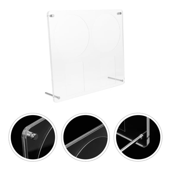 YOSADIER Clear Acrylic Cd Display Rack Stand with Groove for Office Storage and Organization