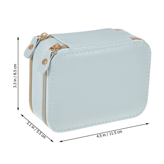 YOSADIER Jewelry Travel Organizer Jewelry Box Sky-blue 1Pack Elegant Appearance Business Trips