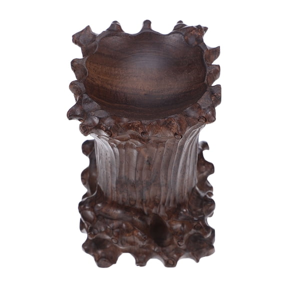 YOSADIER Handcrafted Wooden Crystal Display Stand with Unique Root Carving Base for Home, Office, and Decorative Use