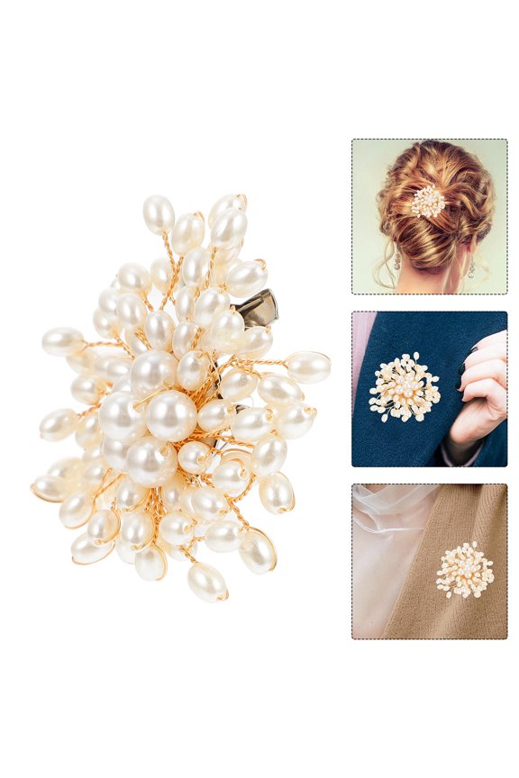 Bridal Corsage Zinc Alloy Brooch White Clothing Decor