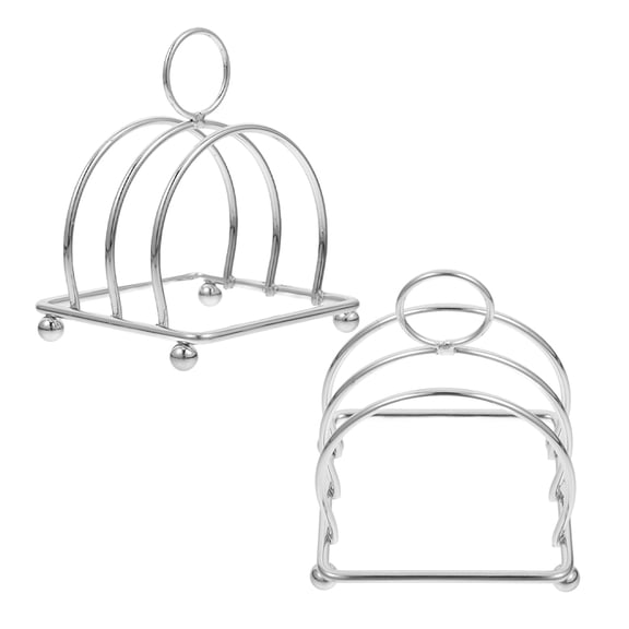 YOSADIER 2Pcs Sturdy Stainless Steel Bread Holder Rack for Home Kitchen Countertop Organization